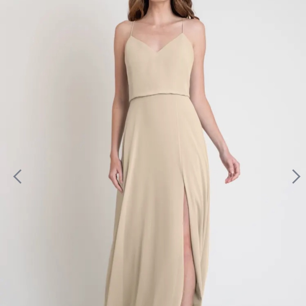 Jenny Yoo ‘Shelby’ Chiffon Dress is Sand Dune